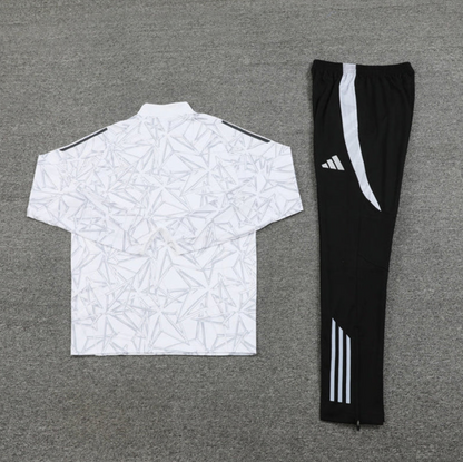 Real Madrid White Grid Tracksuit